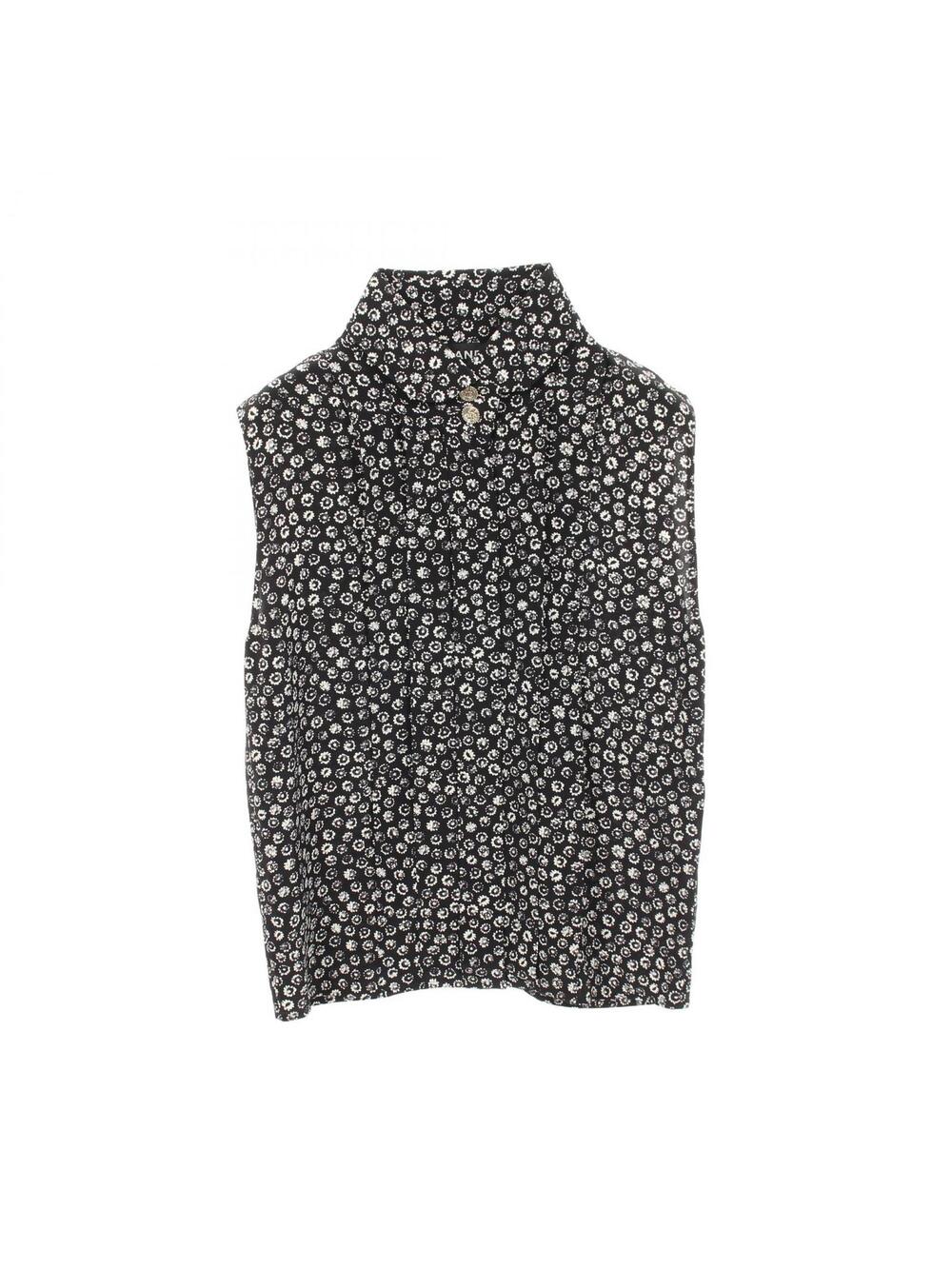 Chanel Coco Mark Button Floral Blouse #282602C85B